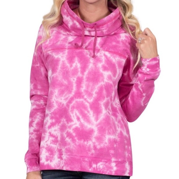 Simply Southern L pink tie dye sweatshirt - Picture 16 of 16